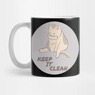 Keep It Clean Kitty Cat Mug